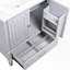 Meuble-lavabo de salle de bain avec espace de rangement multifonctionnel-184071455