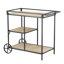 3 Chariot-bar 32,3 x 15,7 x 26,8 po avec support en métal noir et trois meubles de rangement attrayants