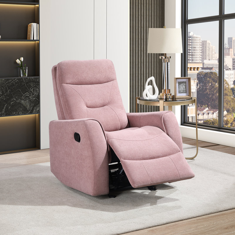 Fauteuil inclinable pivotant, Pink, Pink Microfiber / Microsuede