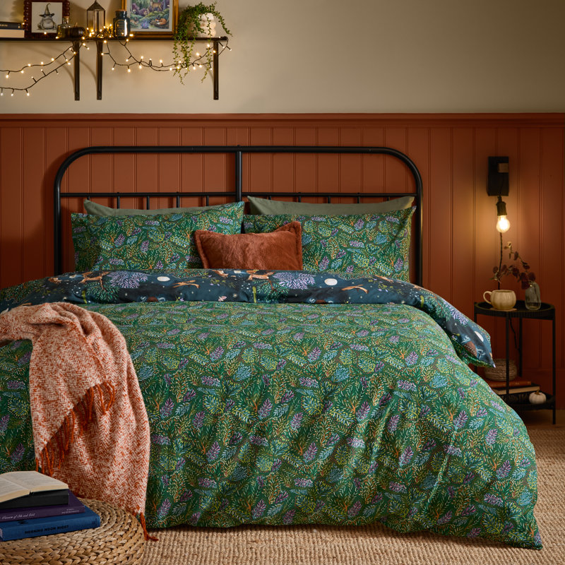 Woodland Ritual Abstract Duvet Cover Set, King Duvet Cover + 2 Pillowcases