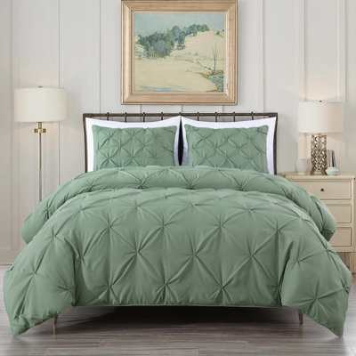 Berlin Pintuck Microfiber 3-Piece Comforter Set