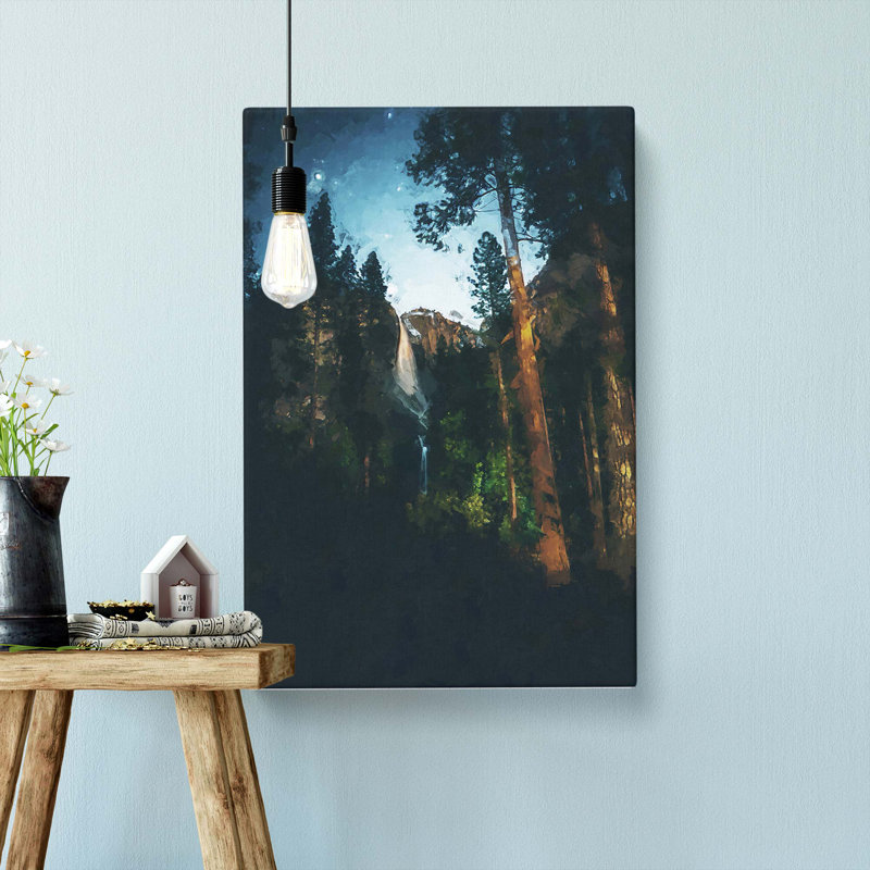 Waterfall Forest - Wrapped Canvas, 50cm H x 35cm W x 3cm D
