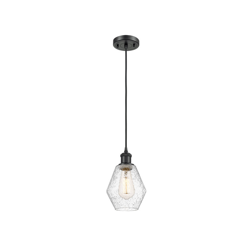 Luminaire suspendu simple à 1 lumière Gabbie, Noir
