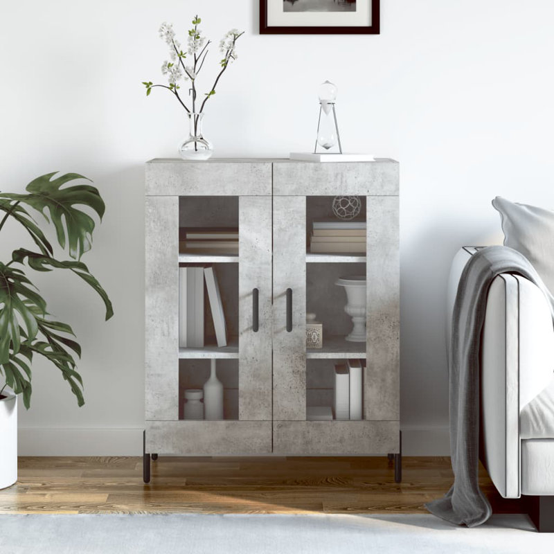 Stonefort Display Cabinet, Concrete Grey