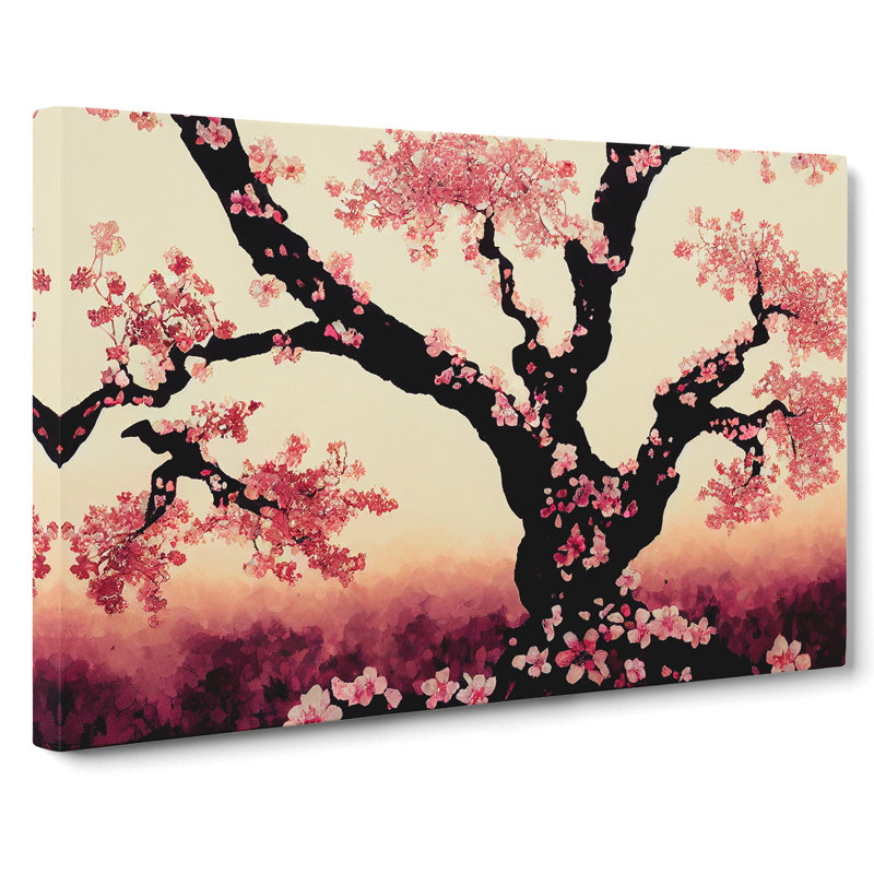 Amazing Cherry Blossom Tree Flowers - Wrapped Canvas, 35cm H x 50cm W x 3cm D