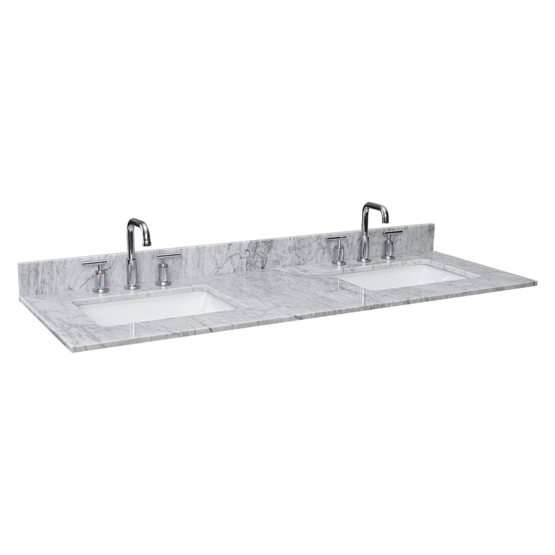 Comptoir de meuble-lavabo en marbre 60 po x 22 po Carrara