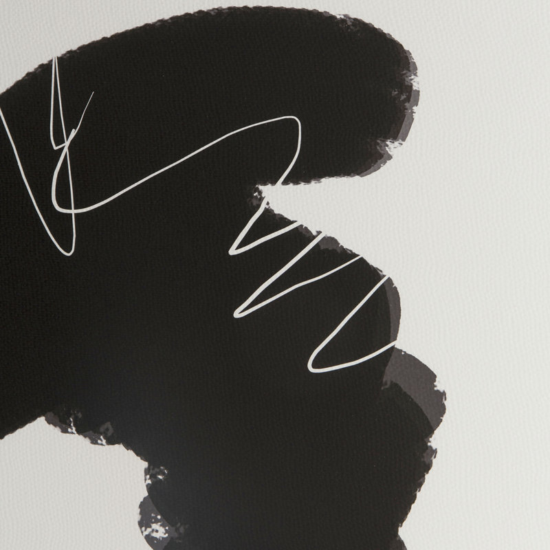 « mouvement d’encre », reproduction d’impression encadrée sur papier