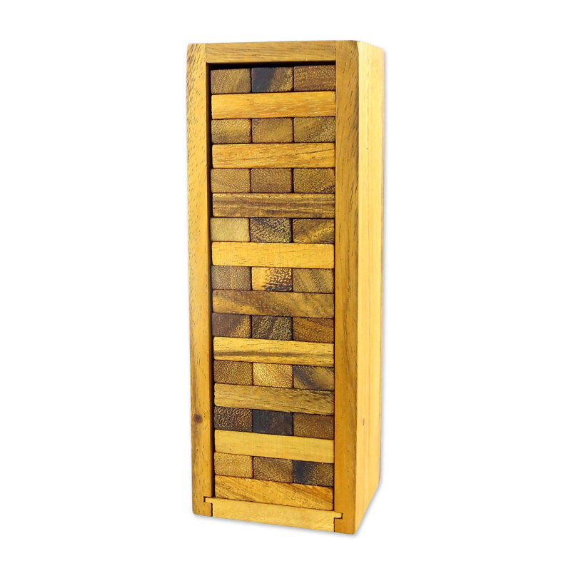 Jeu empilable en bois Cirrus Tower Delight, H 8,75 po x l 2,4 po x P 2,4 po