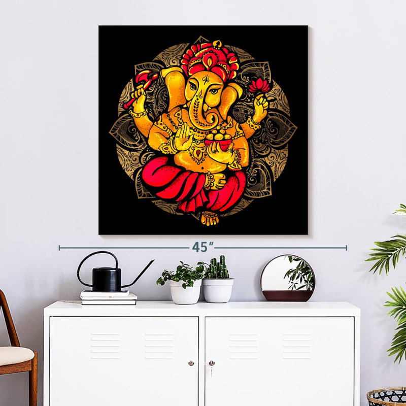 Adella Ganesh Mandala, 33" H x 33" W
