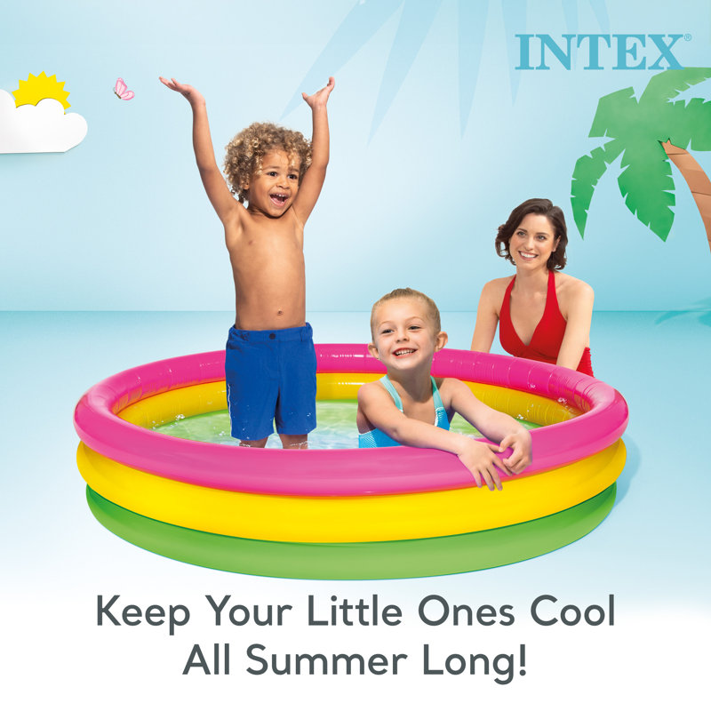 Sunset Glow Multicolor Inflatable Round Kiddie Pool