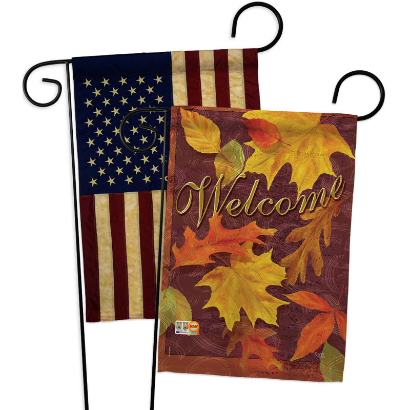 Drapeau de jardin en feuilles 18,5 x 13 po