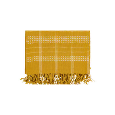 Couvre-lit jaune tissé à la main BK Tuscany