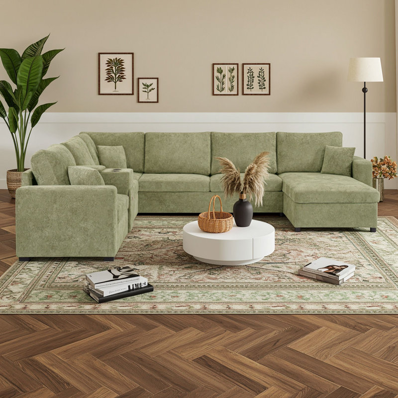 Upholstered U-Shaped Sectional, Vert