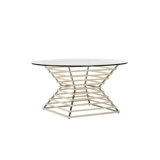 Wrapped Glass Cocktail Table