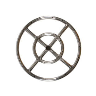 Brûleur à gaz à anneau double en acier inoxydable 316 de qualité marine EasyFirePits avec garantie à vie