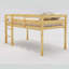 Lit mezzanine pratique en bois avec échelle pour un repos et un jeu confortables, convenant à diverses décorations et maximisant l'espace