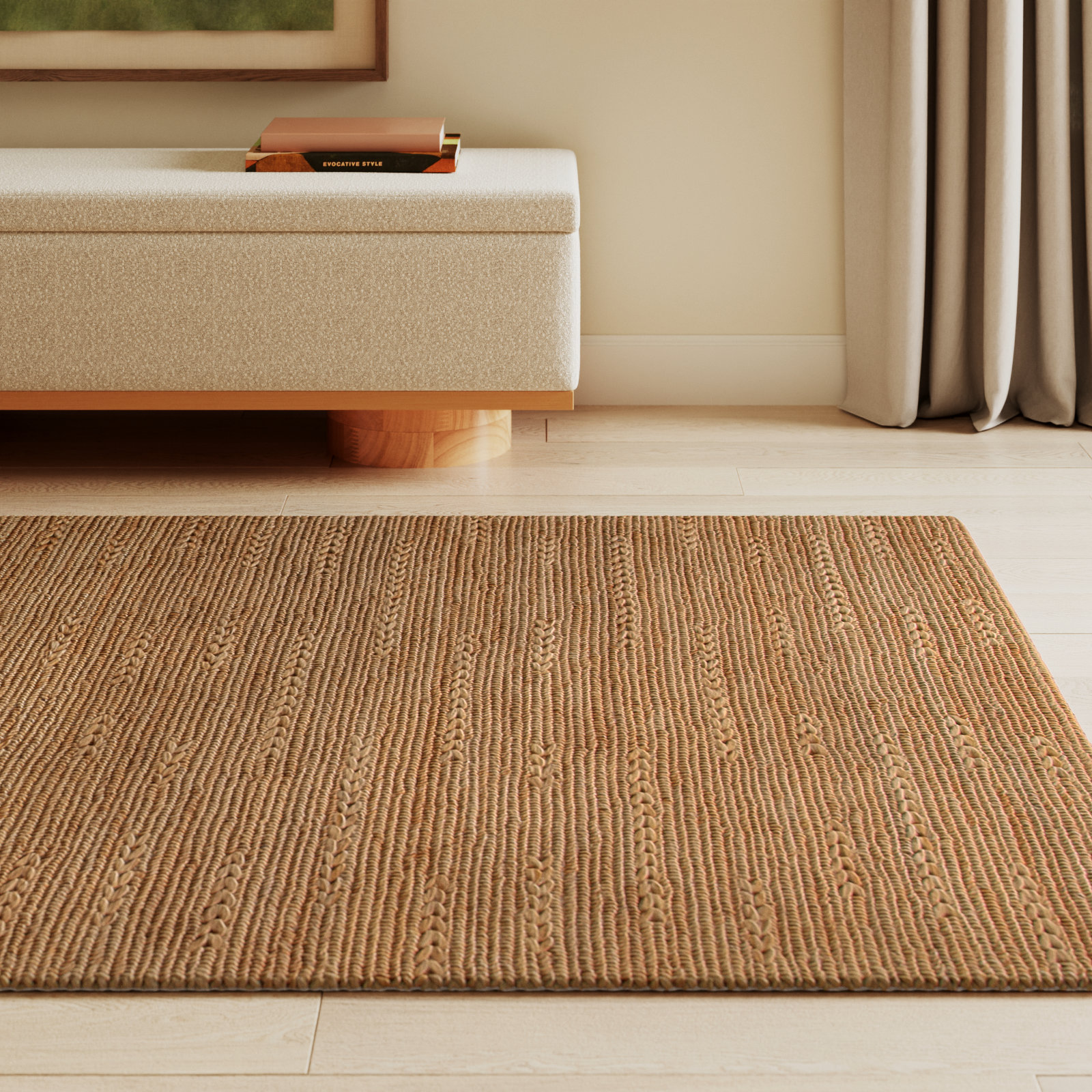 Oscar Hand Loomed Jute / Sisal Rug, Rectangle 5' x 8'
