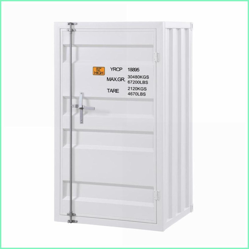 Commodes et amp; Garde-robes | Commode industrielle blanche en métal avec tablettes réglables Verrou de sécurité | Blanc | Métal