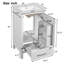 Meuble-lavabo moderne de 18 pouces avec lavabo en céramique, tiroirs à fermeture en douceur et organisateur de porte, tiroir de séparation et patins réglables en plastique - solution de rangement compacte pour les espaces étroits-118774062