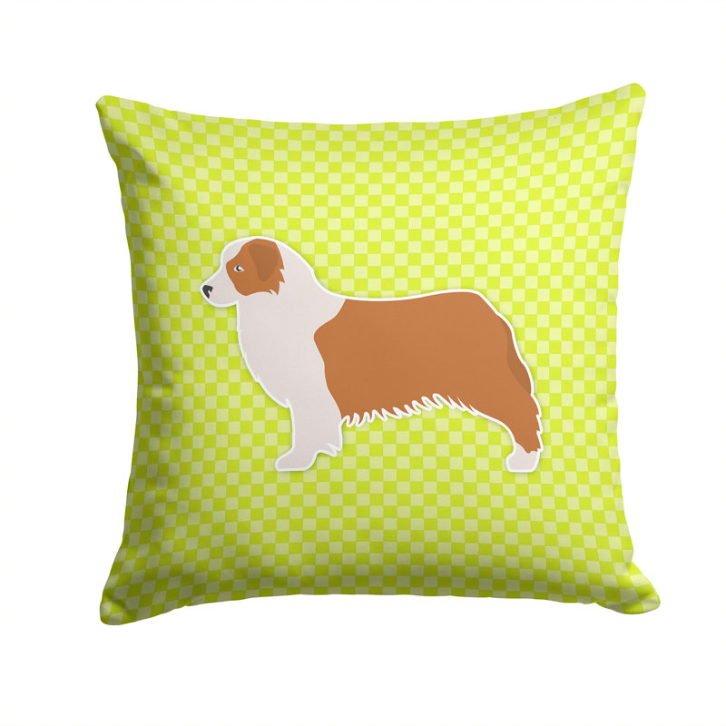 Coussin décoratif intérieur/extérieur carré, H 14 po x l 14 po x P 3 po, Vert