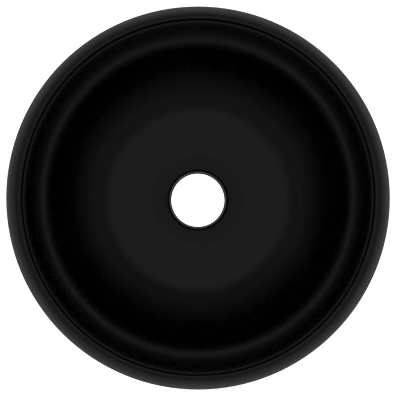 Belfry Bathroom Baymore 400mm L x 400mm W Ceramic Circular Sink, Black