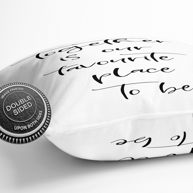 Together Is Our Favourite Place Scatter Cushion, 55cm H x 55cm W x 20cm D