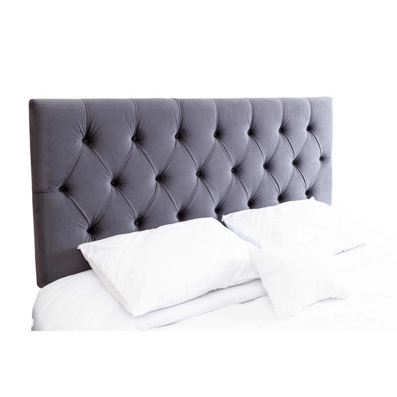 Billiejo Upholstered Headboard, Grey Velvet