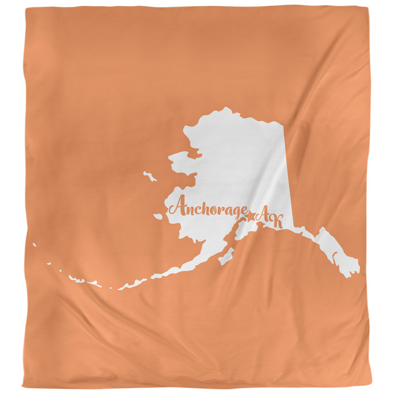 Housse de couette ancrage alaska, Housse de couette pour grand lit, Orange