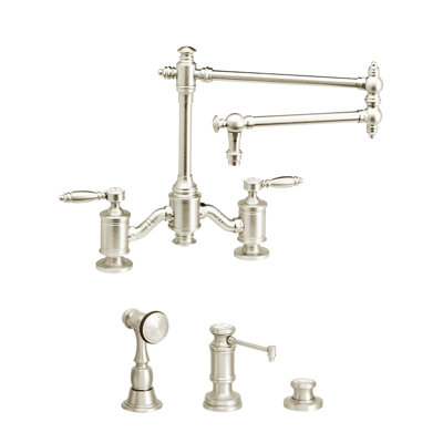 Towson Bridge Faucet - 18" Articulated Spout - Lever Handles