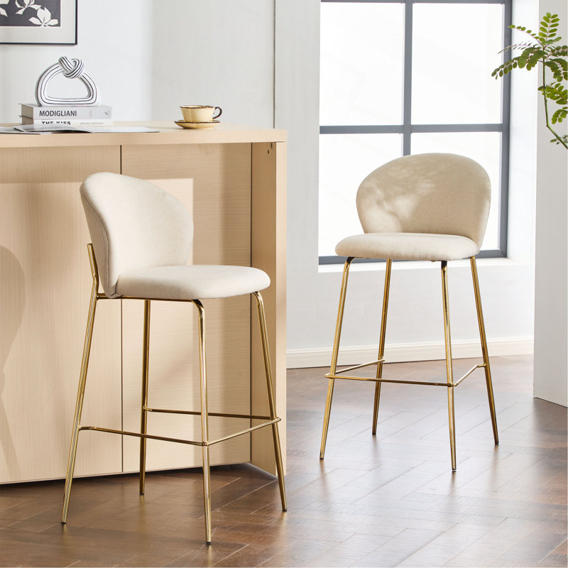 Tabouret de bar d'intérieur rembourré Kira