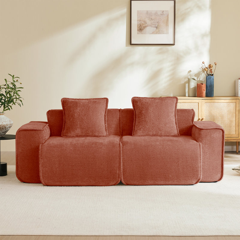 Velours pour canapé LSF & RSF, H 31,1 po x l 78,74 po x P 38,2 po, Rouge