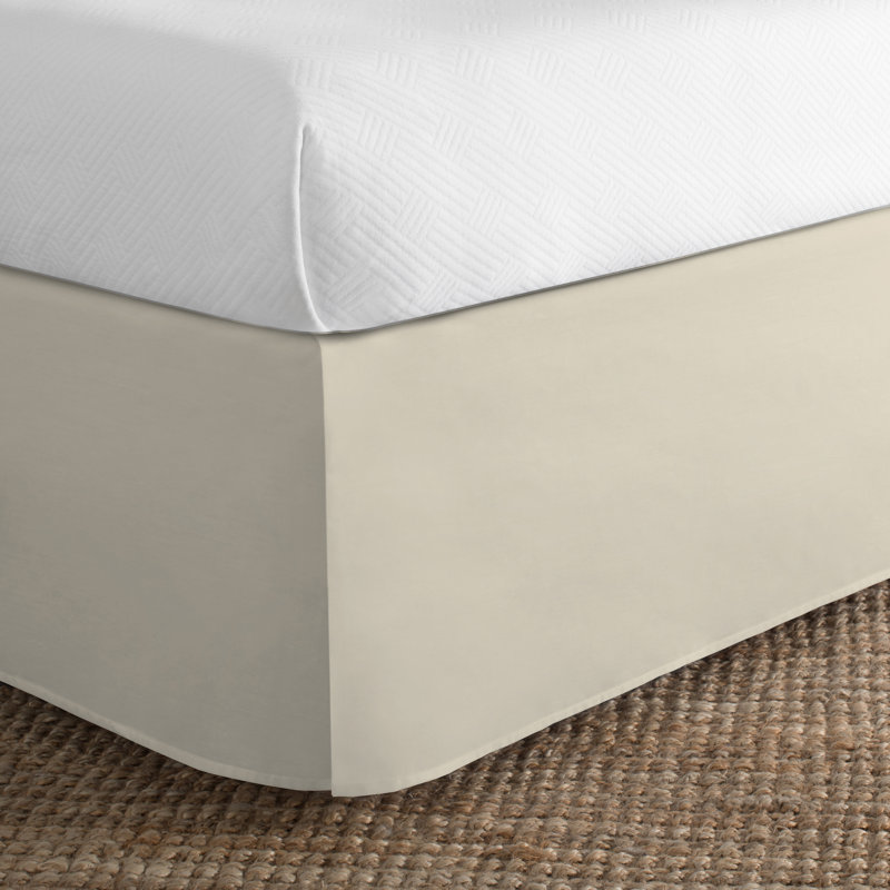 Fresh Ideas Tailored Bed Skirt, 14" Drop Length, California King, Ivory