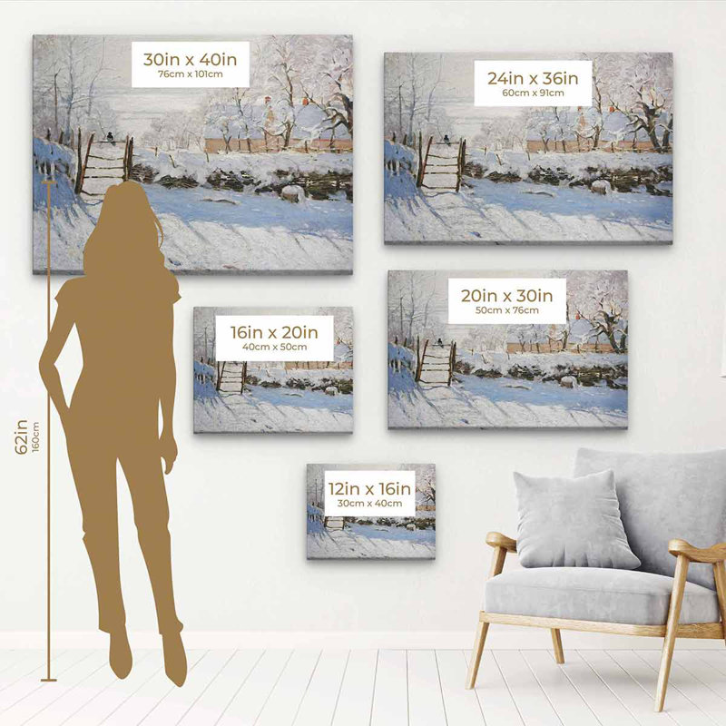 Pie blanche, art mural sur toile 6191, H 12 po x l 16 po, Cadre flottant noir