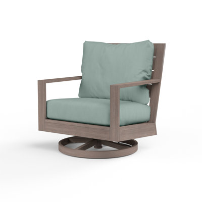 Laguna Outdoor Patio Swivel Lounge Chair with Sunbrella Cushions