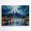 Art mural bleu en villes avec villes de Washington