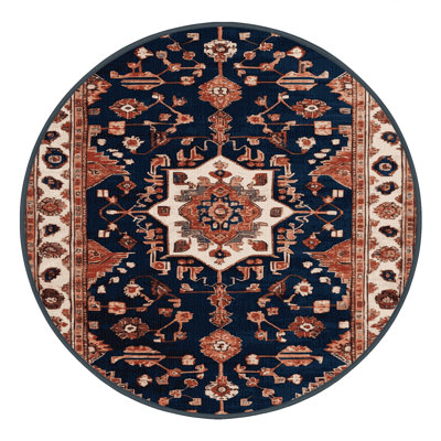 Tapis brun turc lavable à la machine