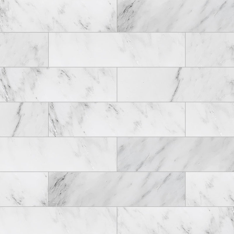 Marbre Alba 3 x 12 blanc, 3 x 12 blanc