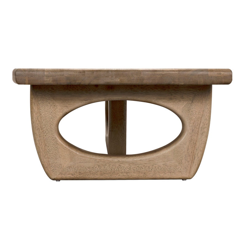Douglas Solid Wood Coffee Table, Bleached Walnut