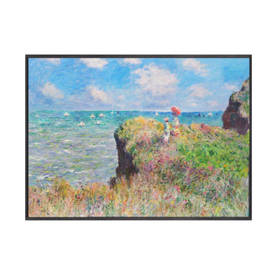 " Path On The Cliff At Pourville " By Claude Monet_Floater Frame