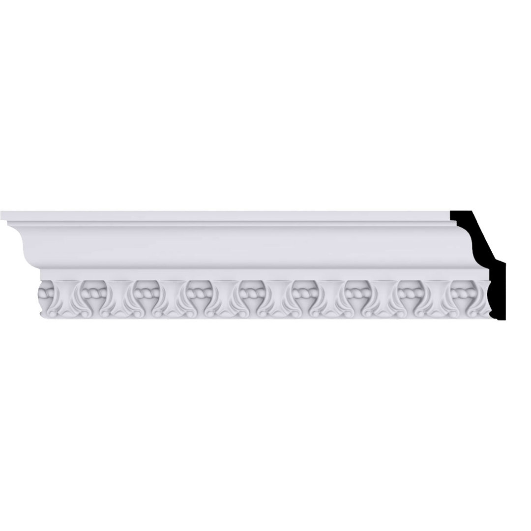 3 1/8"H x 1 5/8"P x 3 1/2"F x 94 1/2"L Loera Crown Moulding Ekena Millwork