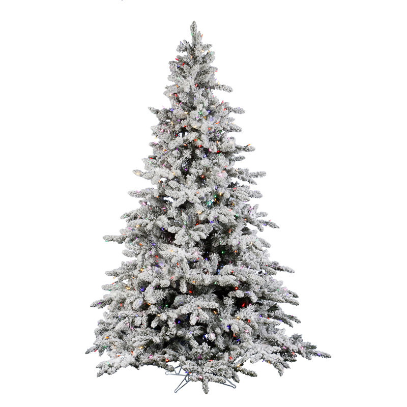 7.5' H Lighted Artificial Fir Christmas Tree