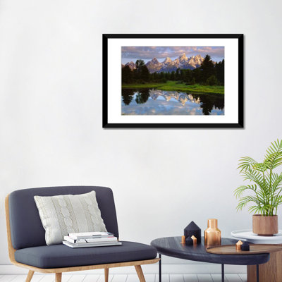 «Teton Range and Its Reflection in Snake River», reproduction de photo sur toile