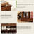 Rustic Record Player Stand Vinyl Record, Holder Hold Up To 230 Albums Farmhouse Turntable Stand With Cable Management-2003786823