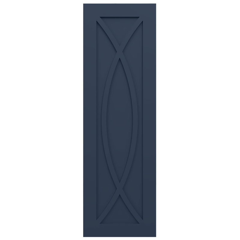 Volets de style moderne EnduraCore Composite Rosa, L 12 po, H 34 po, Bleu nuit sans étoile