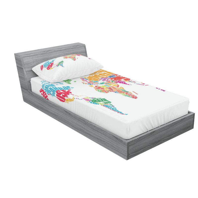 Microfiber Sheet Set, Twin Sheet Set with Fitted Sheet