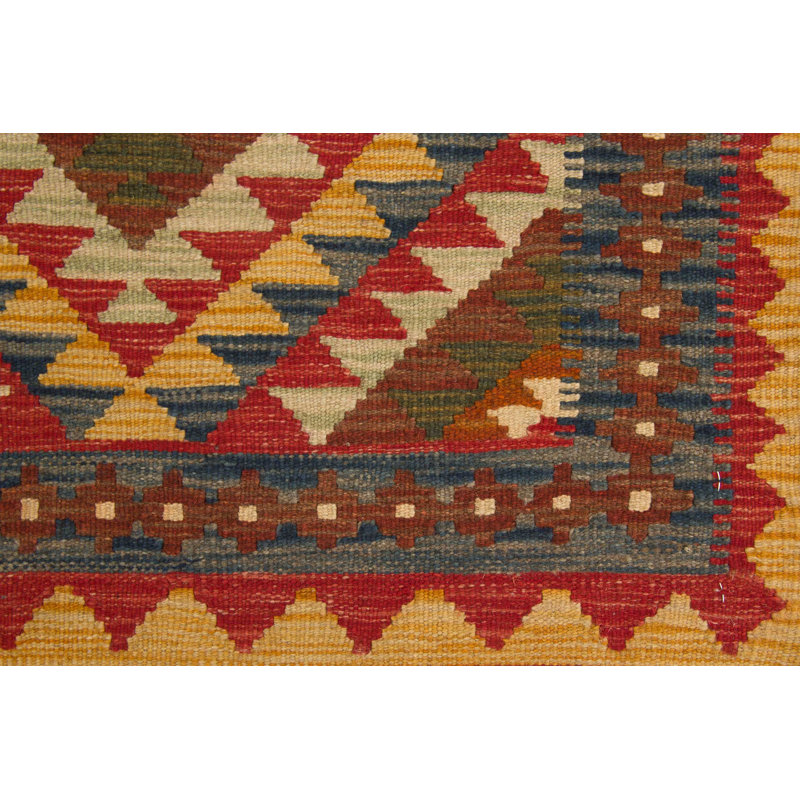 Hand Woven Wool Red Indoor Rug
