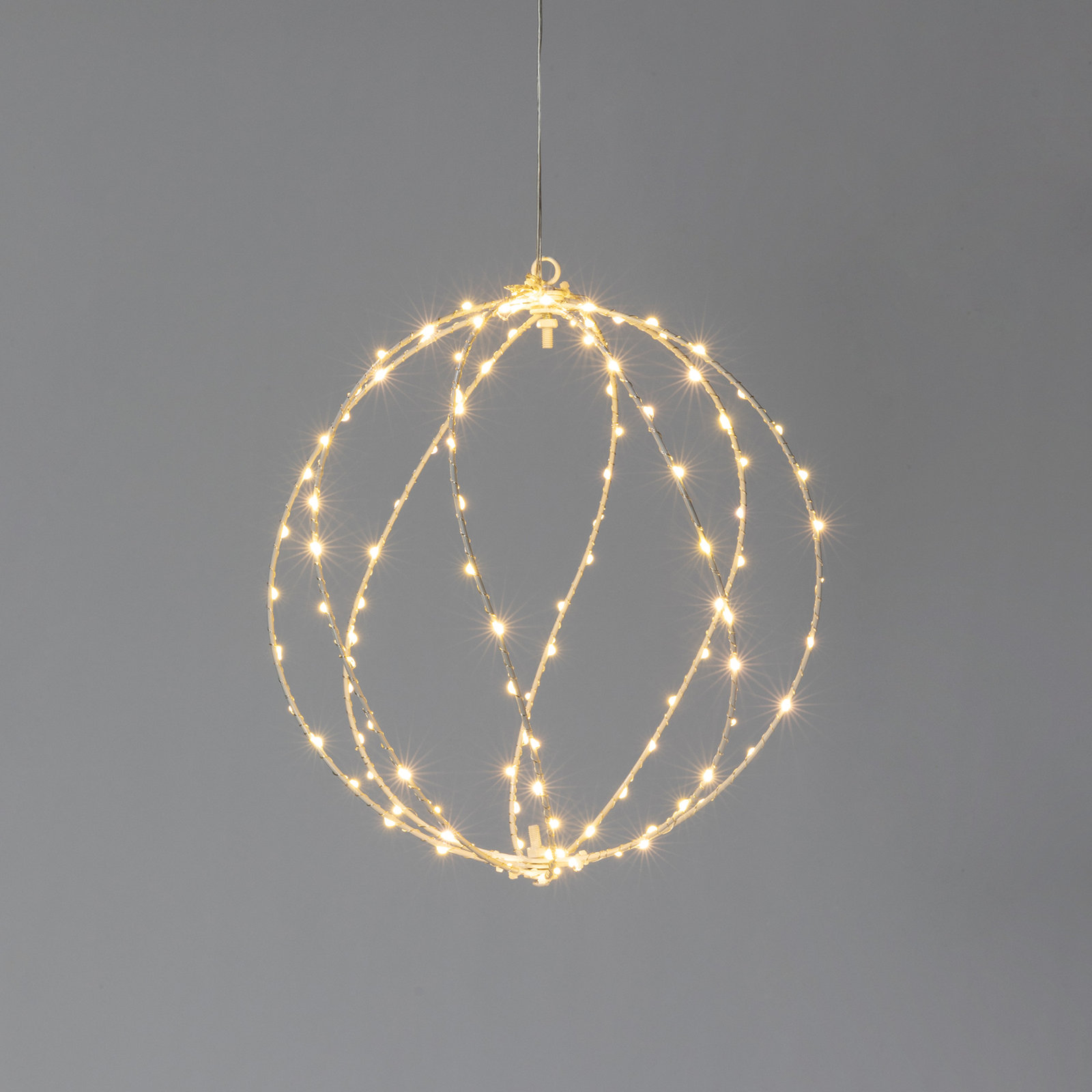 Small Twinkle Lit Sphere, 11.81", White