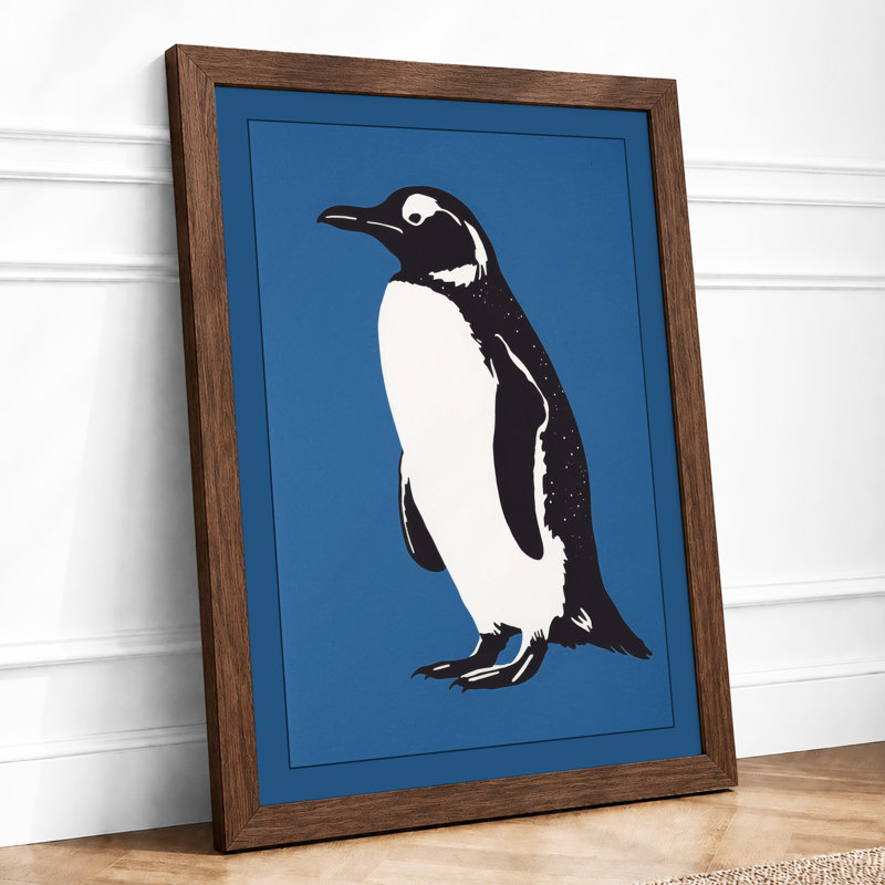 Penguin Profile Modern - Print, Walnut, A1 - 84.1 x 59.4 cm