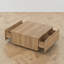 Table basse carrée 33,25 "avec 4 tiroirs, maison de campagne moderne, salon
