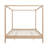 Solid Wood Canopy Bed Frame Four Poster Platform With Slats, No Box Spring Needed, Sturdy And Elegant